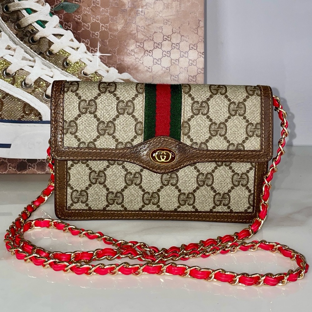 GUCCI SherryLine Clutch/Crossbody with COA